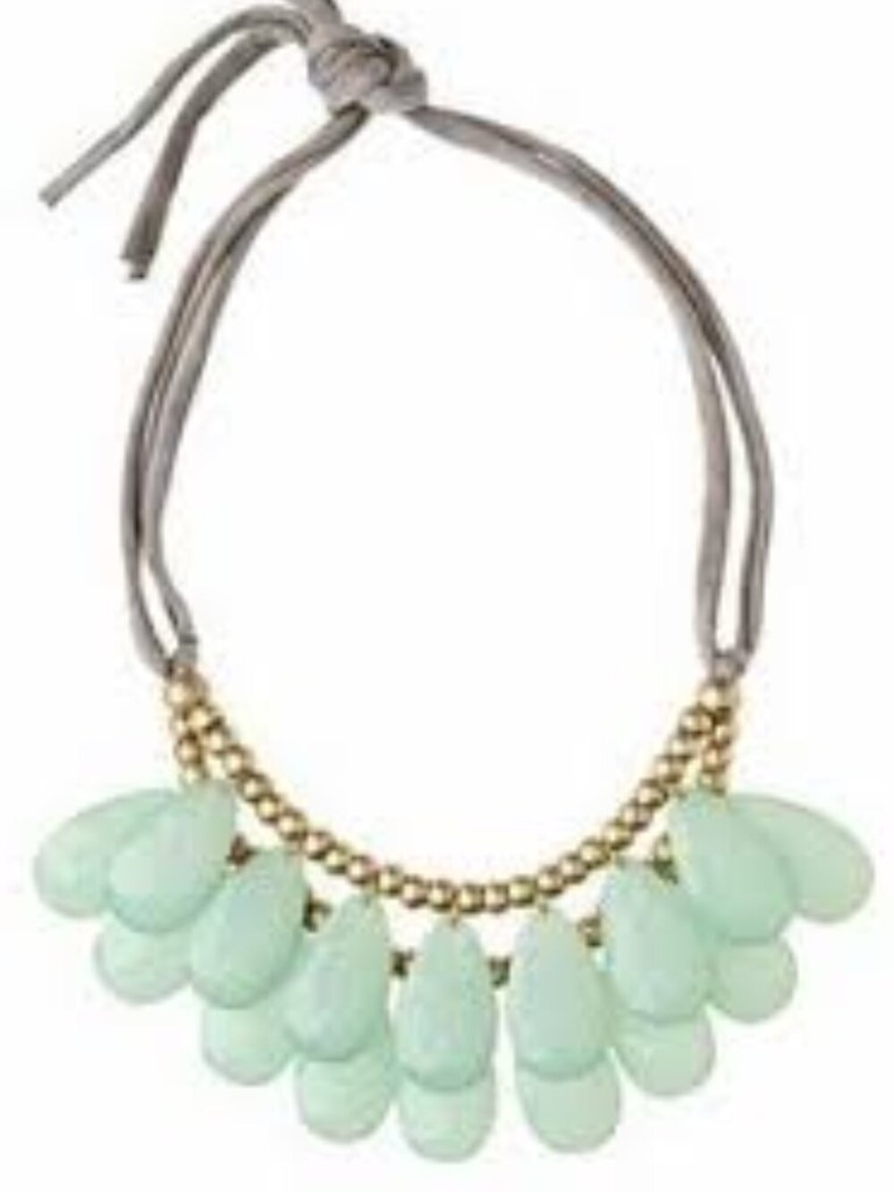 Anthropologie Stormy Sea Statement Necklace in Sea Foam Green